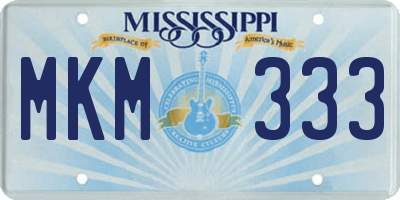 MS license plate MKM333
