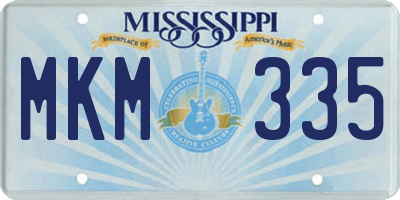 MS license plate MKM335