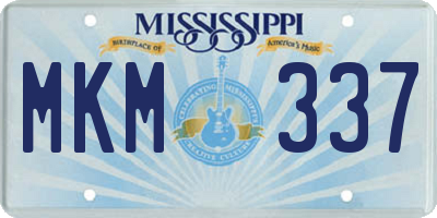 MS license plate MKM337