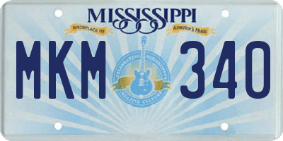 MS license plate MKM340