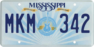 MS license plate MKM342