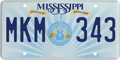 MS license plate MKM343