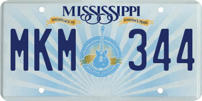 MS license plate MKM344