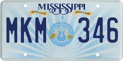 MS license plate MKM346
