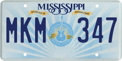 MS license plate MKM347