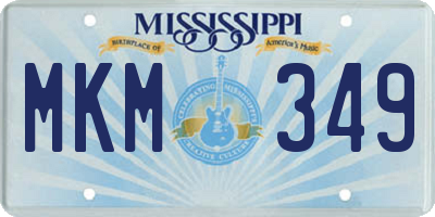 MS license plate MKM349