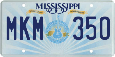 MS license plate MKM350