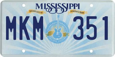 MS license plate MKM351