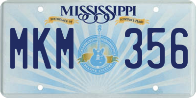 MS license plate MKM356