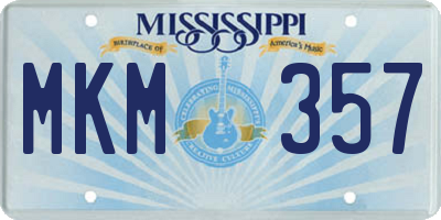MS license plate MKM357