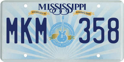 MS license plate MKM358