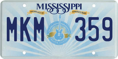 MS license plate MKM359