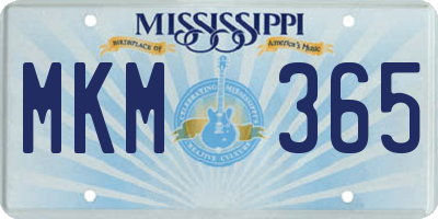 MS license plate MKM365