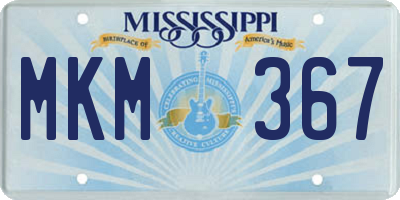 MS license plate MKM367