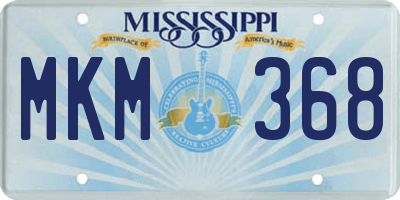 MS license plate MKM368