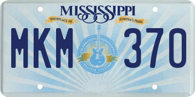 MS license plate MKM370