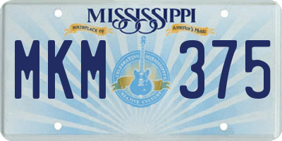 MS license plate MKM375