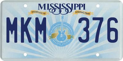 MS license plate MKM376