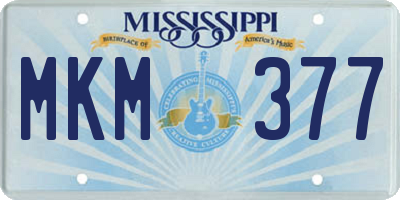 MS license plate MKM377