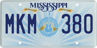 MS license plate MKM380