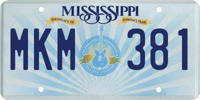 MS license plate MKM381