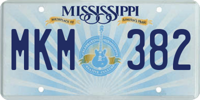 MS license plate MKM382