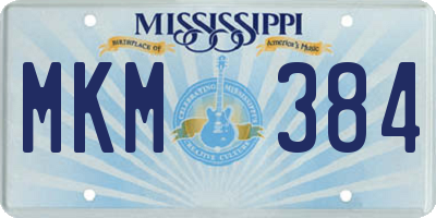 MS license plate MKM384