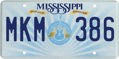 MS license plate MKM386