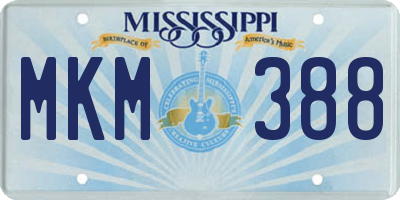 MS license plate MKM388