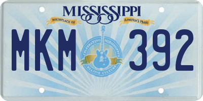 MS license plate MKM392