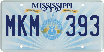MS license plate MKM393