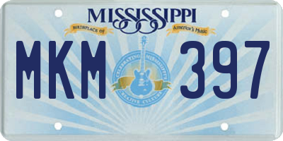 MS license plate MKM397