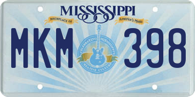 MS license plate MKM398