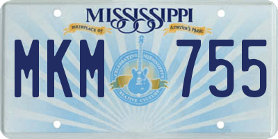 MS license plate MKM755