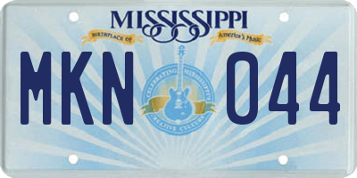 MS license plate MKN044