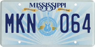 MS license plate MKN064