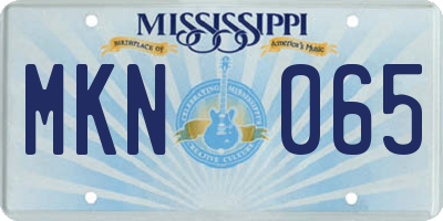 MS license plate MKN065