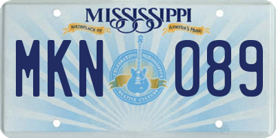 MS license plate MKN089