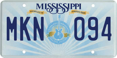 MS license plate MKN094