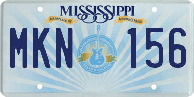 MS license plate MKN156