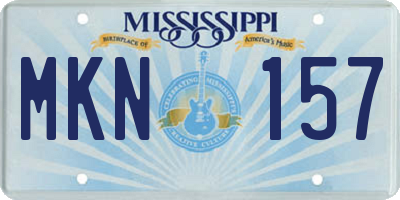 MS license plate MKN157
