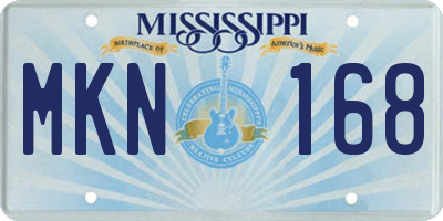 MS license plate MKN168