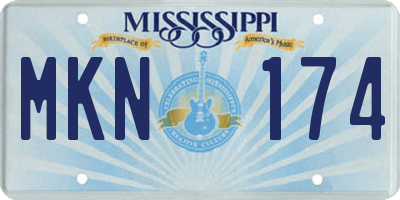 MS license plate MKN174