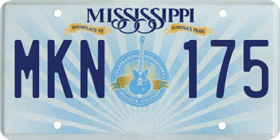 MS license plate MKN175
