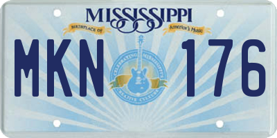 MS license plate MKN176