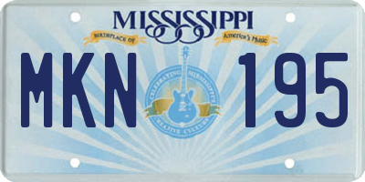 MS license plate MKN195