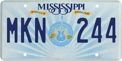 MS license plate MKN244