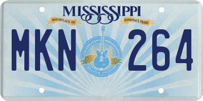 MS license plate MKN264