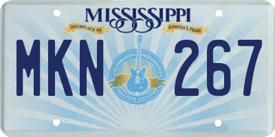 MS license plate MKN267
