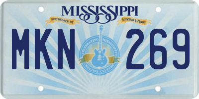 MS license plate MKN269